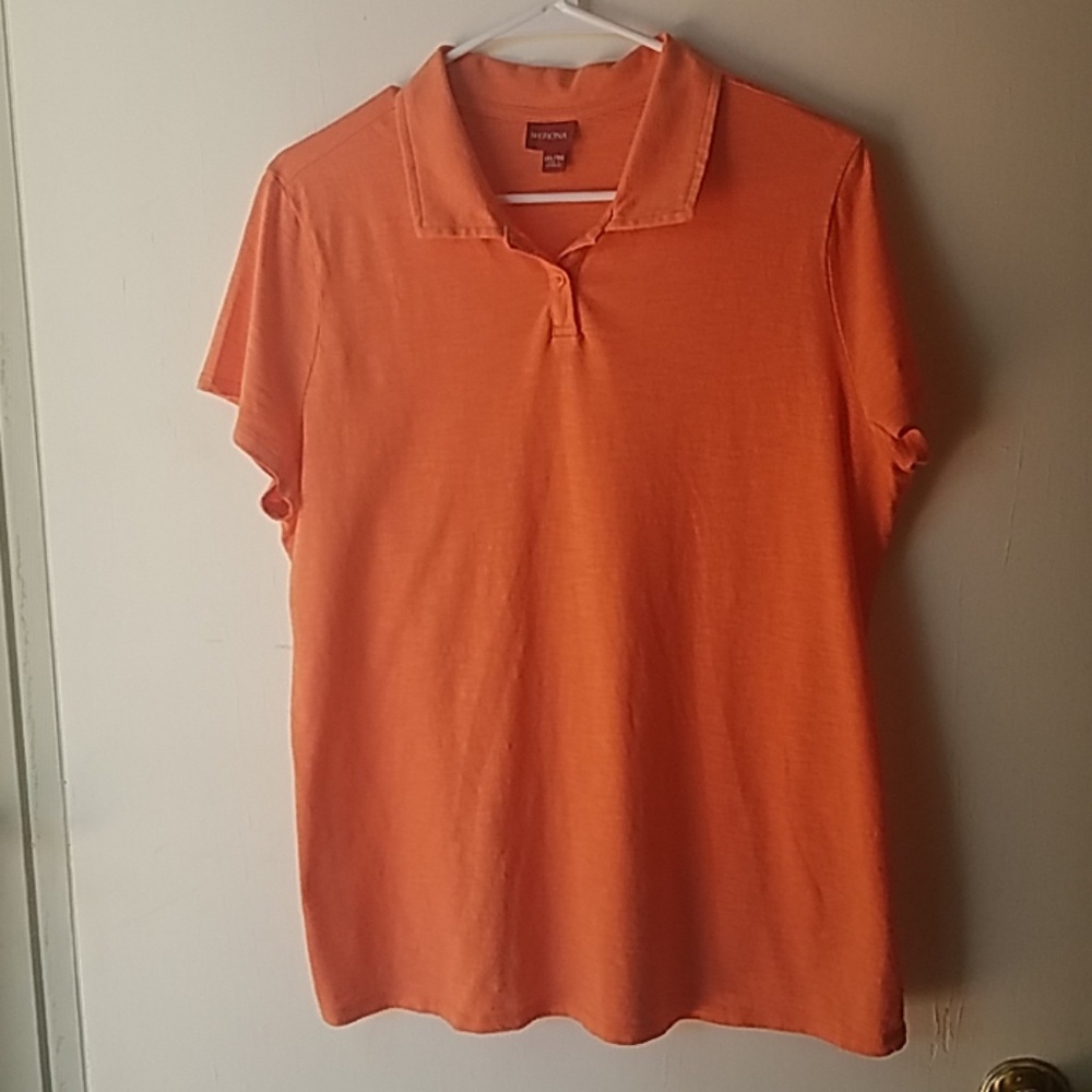 xxl orange/peach polo shirt